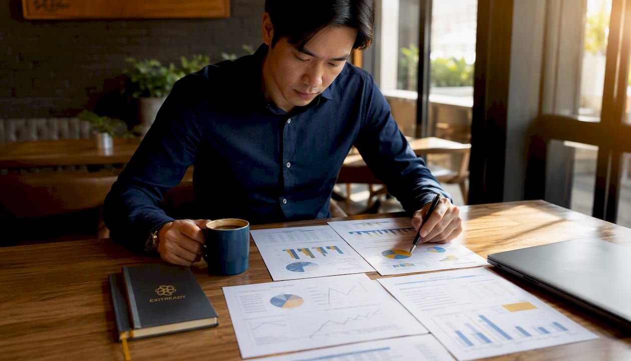 Hands reviewing KPI reports