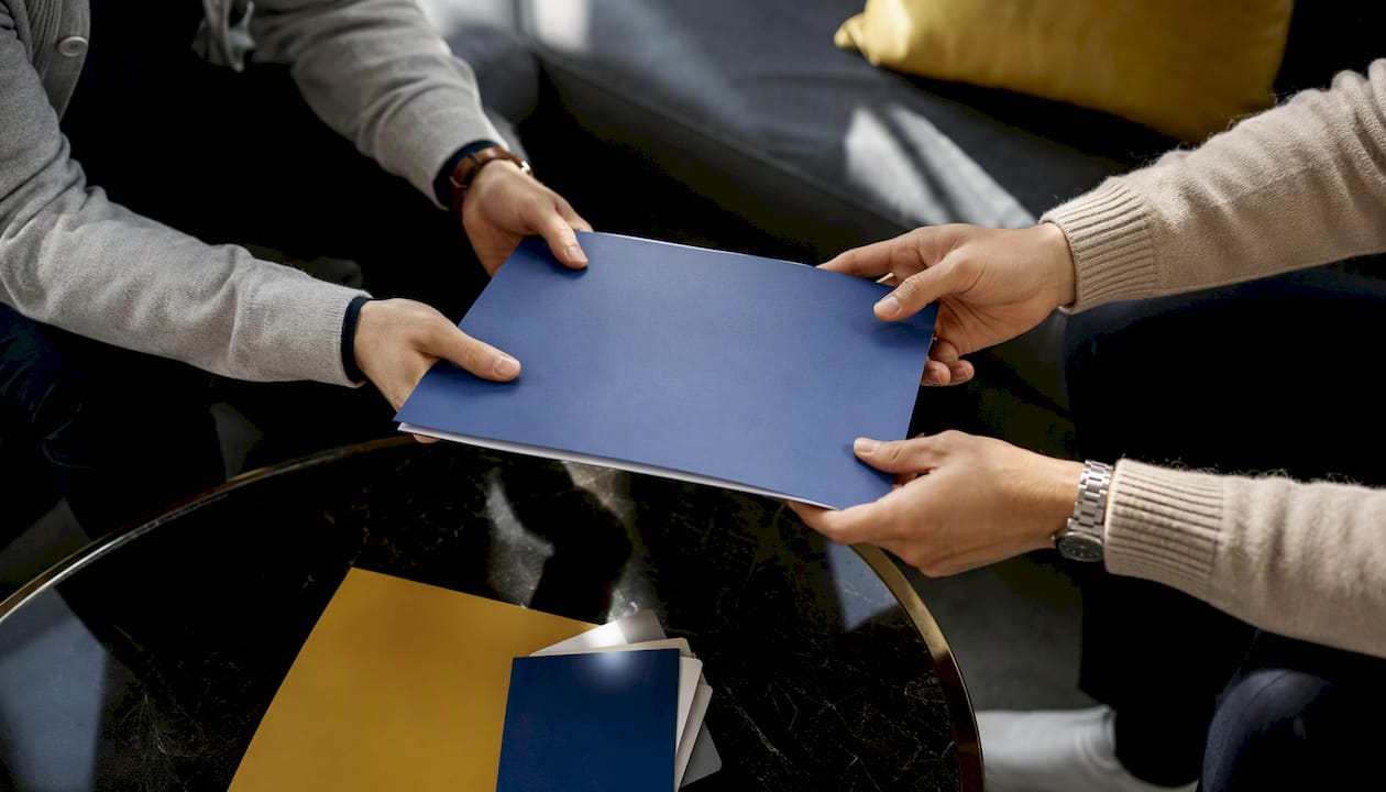 Hands simulating process walkthrough