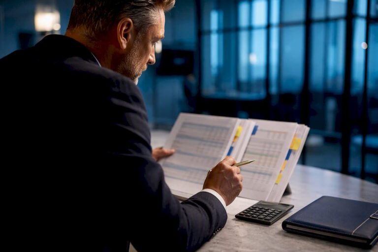 Finance lead reviewing quality of earnings materials
