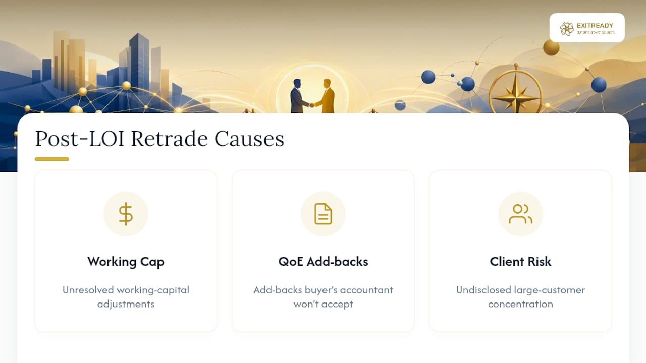 Three common causes of post-LOI retrades