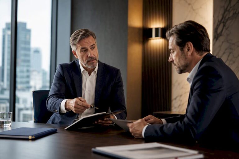 Executives conducting a succession planning review