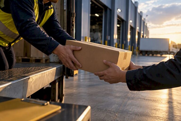Parcel handoff between logistics service providers