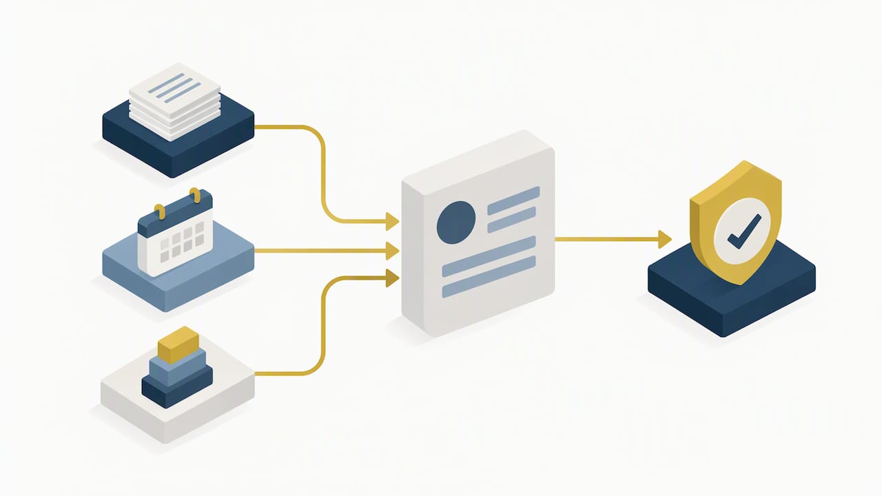 Vendor record linking evidence date and risk tier