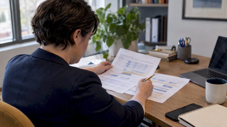 Operations director reviewing a staffing capacity forecast
