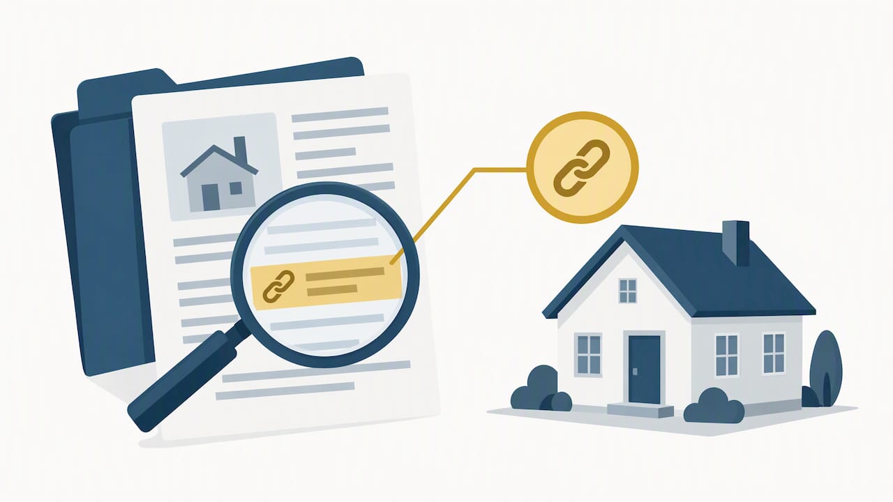 Title search revealing a lien against property