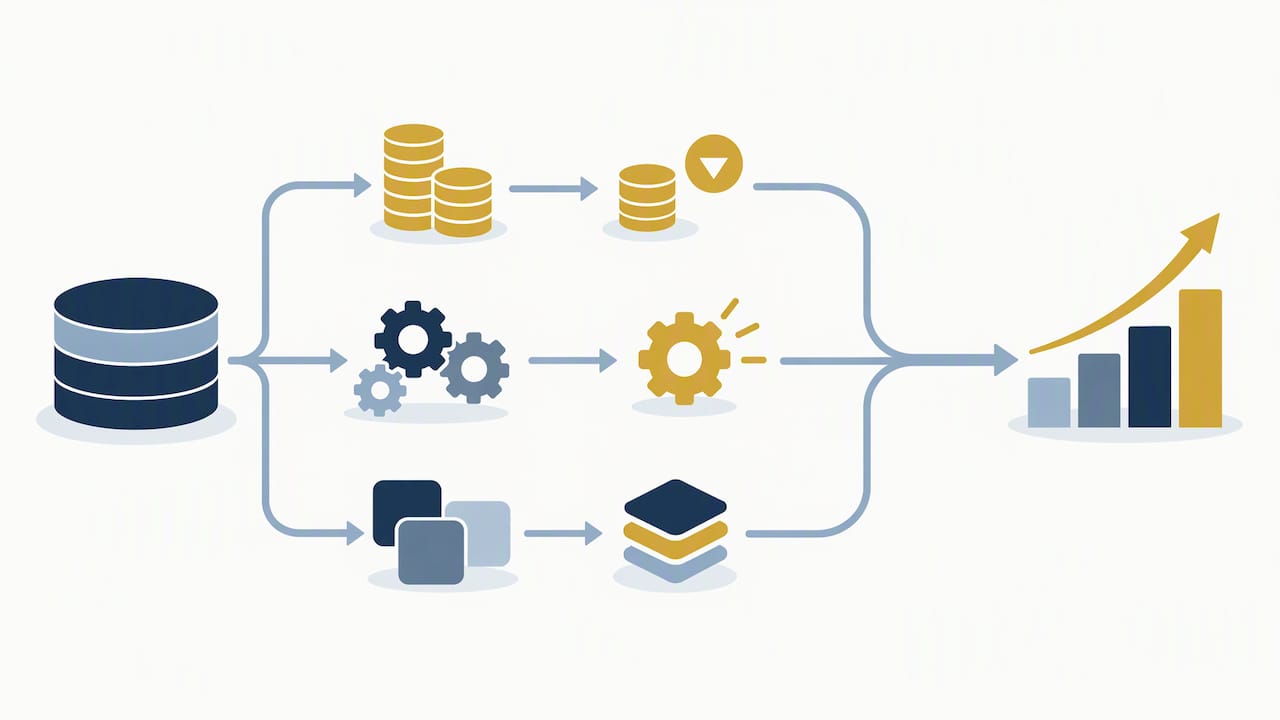 Three operational improvements contributing to measured value
