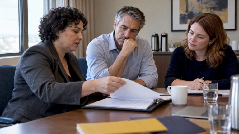 Leaders narrowing a decision at an offsite
