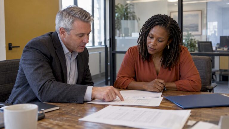 Buyer and owner review valuation schedules